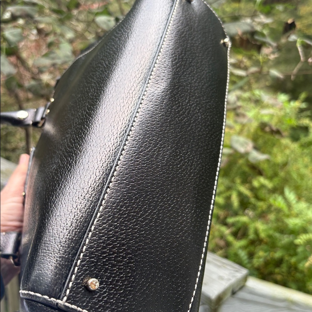 Kate Spade Dark Brown / Black Leather Tote - Picture 5 of 5